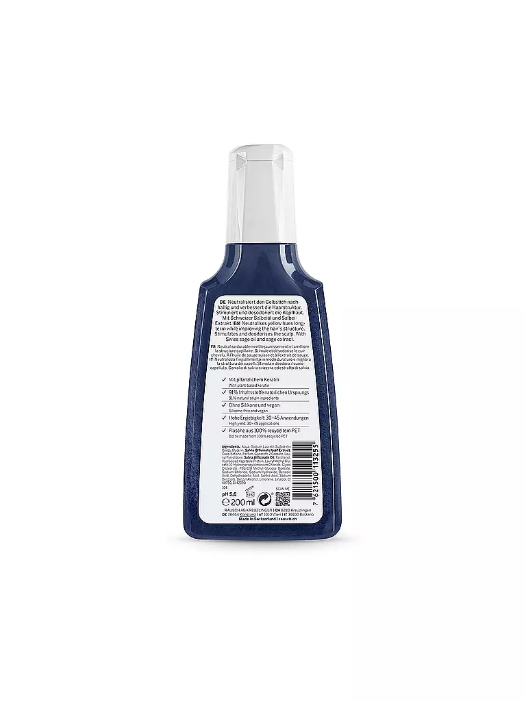 RAUSCH | Shampooing éclat argenté à la sauge 200ml | Aucune couleur