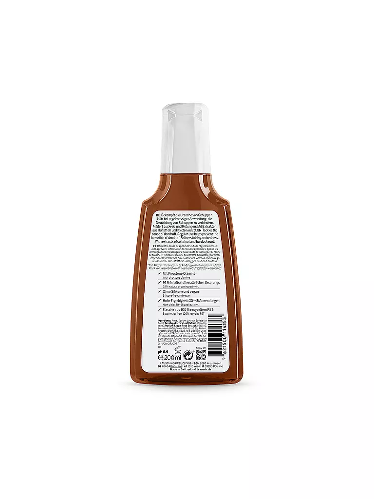 RAUSCH | Shampooing antipelliculaire au tussilage 200ml | Aucune couleur