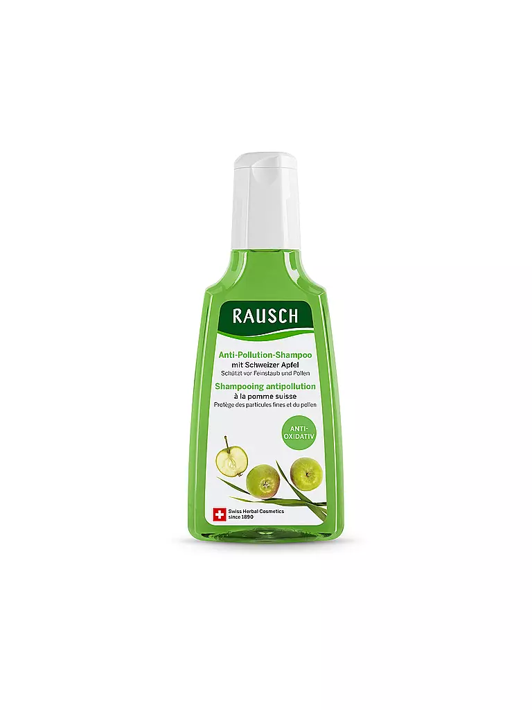 RAUSCH | Soin capillaire - Shampooing antipollution à la pomme suisse 200ml | Aucune couleur