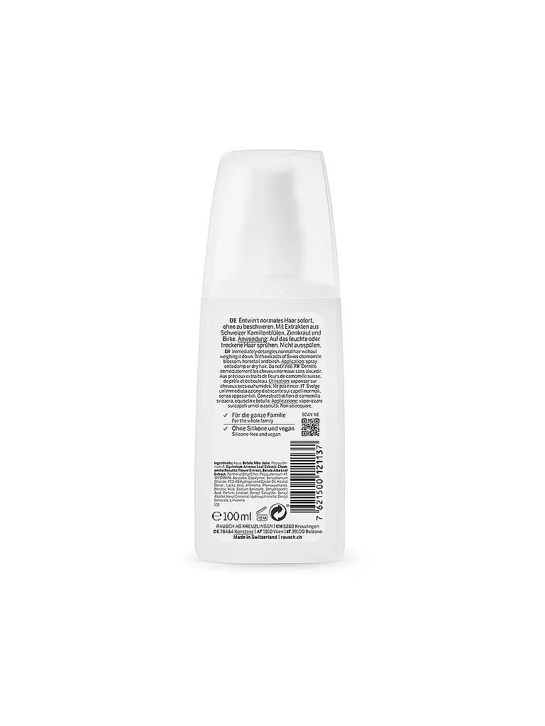 RAUSCH | Spray démêlant aux herbes suisses 100ml | keine Farbe