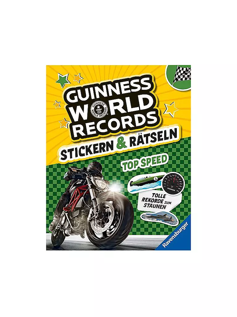 RAVENSBURGER | Guinness World Sticker und Rätselbuch - Top Speed | Aucune couleur
