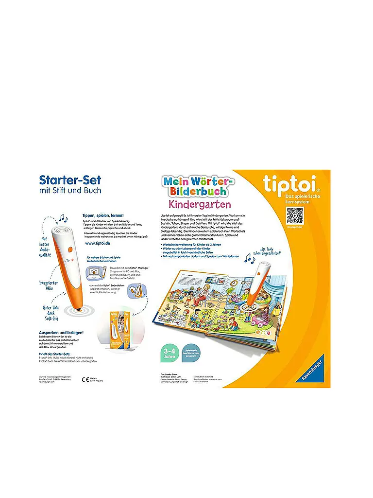 RAVENSBURGER | Kit de démarrage stylo et livre d'images de mots Maternelle | bunt