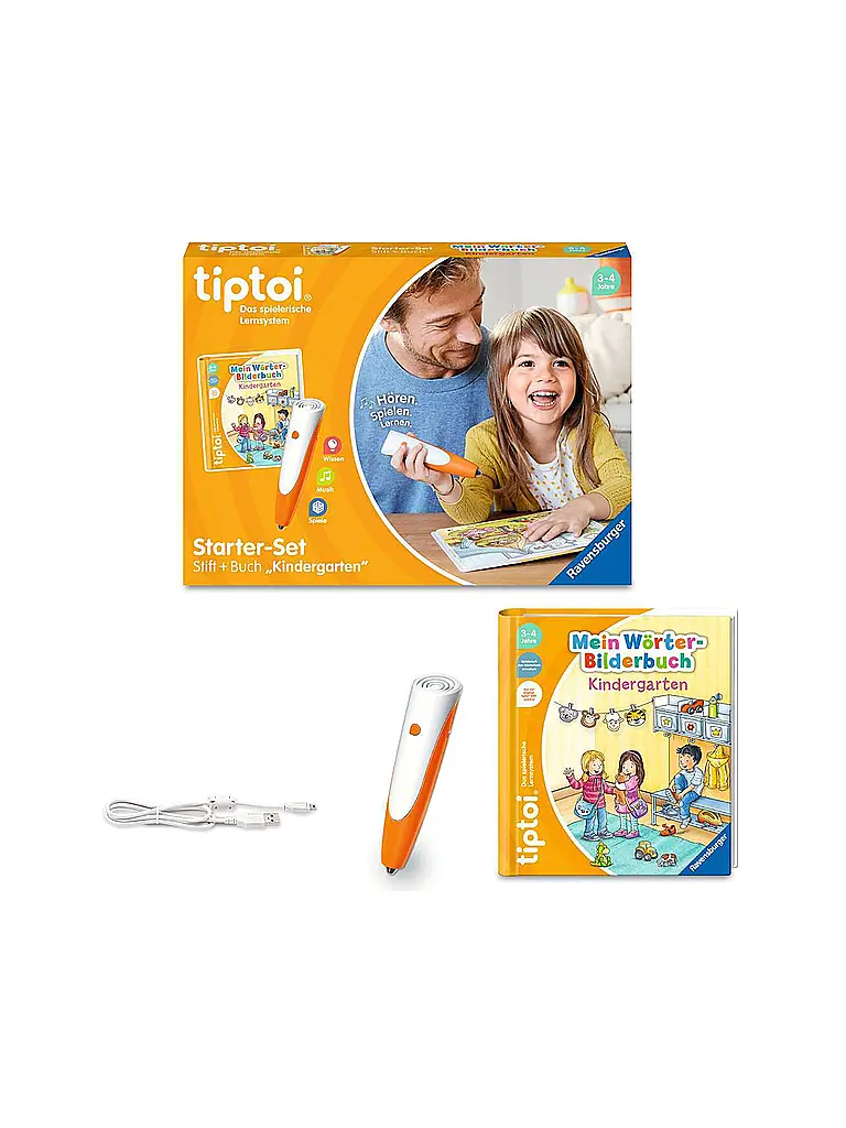 RAVENSBURGER | Kit de démarrage stylo et livre d'images de mots Maternelle | 