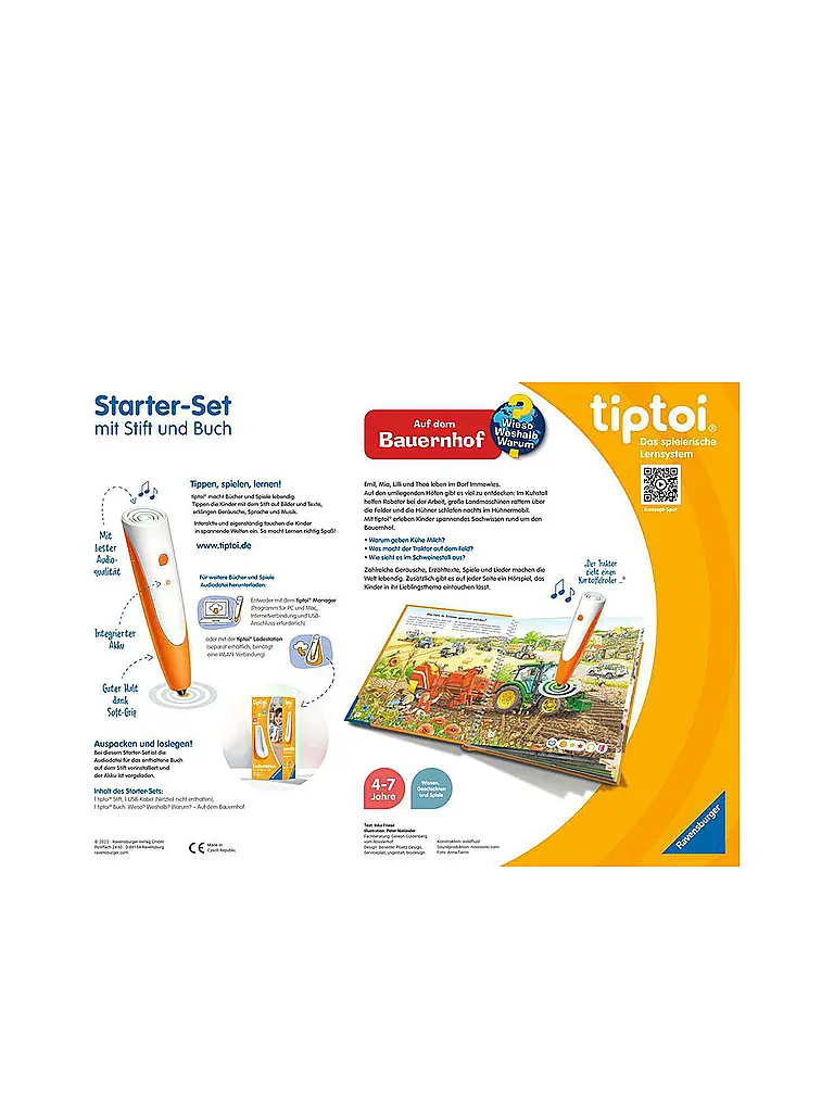 RAVENSBURGER | Kit de démarrage stylo et livre de la ferme | bunt