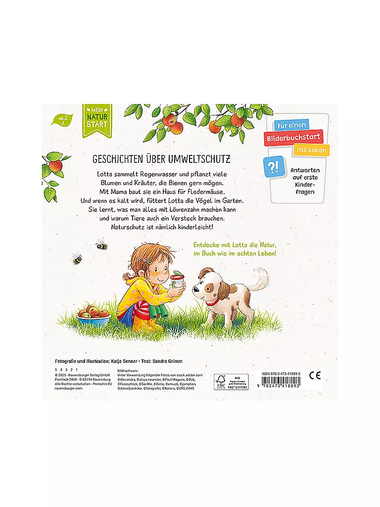 RAVENSBURGER | Livre - Lotta aime la nature, Sandra Grimm | keine Farbe