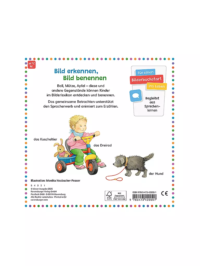 RAVENSBURGER | Livre - Mon tout premier dictionnaire illustré, Monika Neubacher-Fesser | keine Farbe
