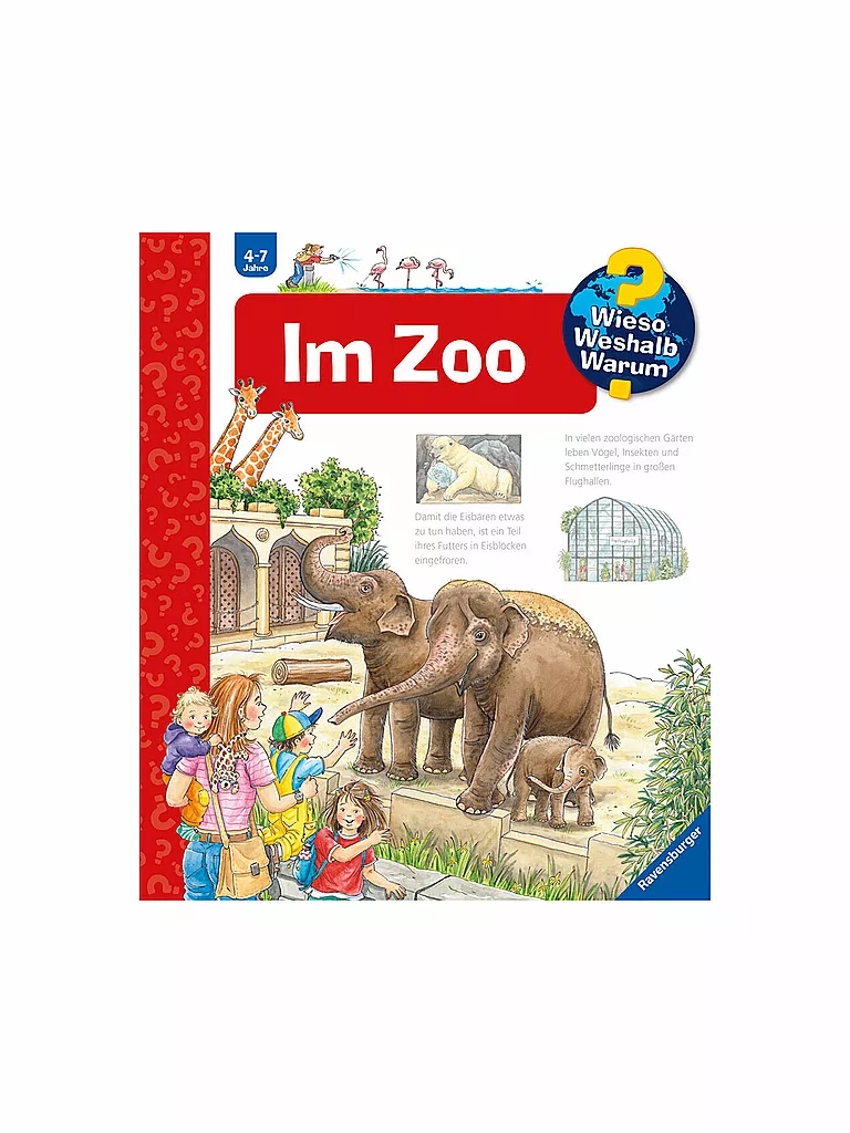 RAVENSBURGER | Livre - Wieso Weshalb Warum - Au zoo, volume 45 | Aucune couleur