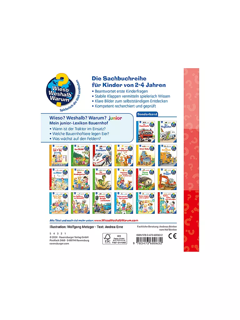RAVENSBURGER | Livre - Wieso Weshalb Warum - junior : La ferme | Aucune couleur