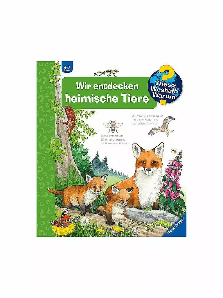 RAVENSBURGER | Livre - Wieso Weshalb Warum - Nous découvrons les animaux indigènes Volume 71 | keine Farbe
