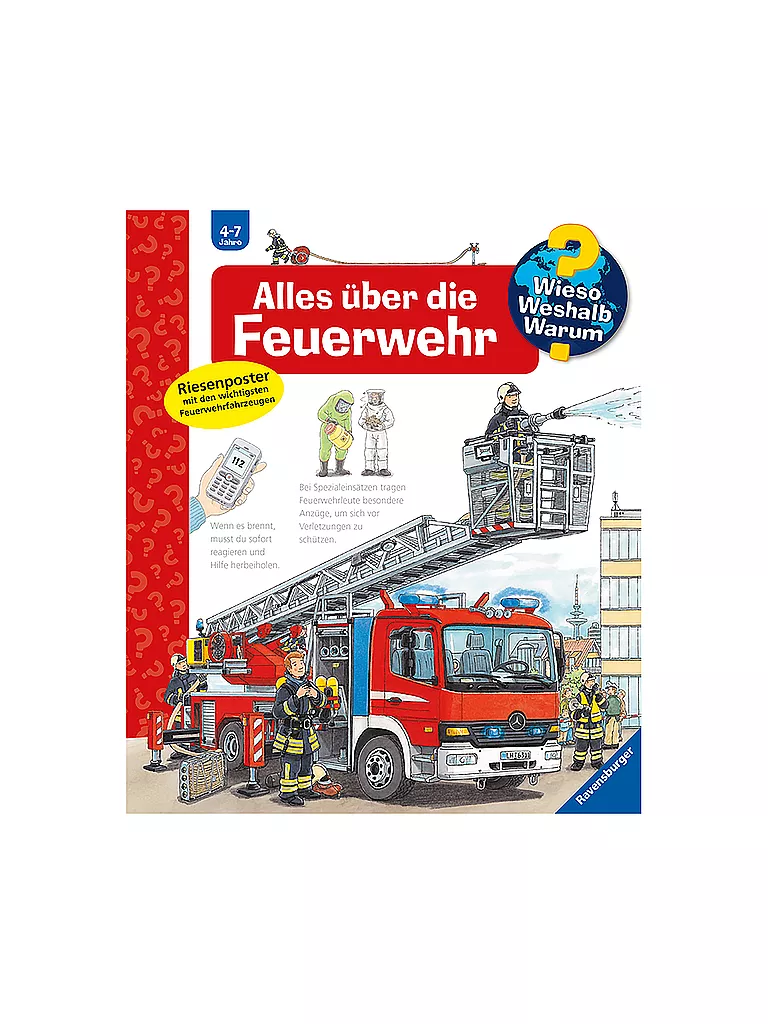 RAVENSBURGER | Livre - Wieso Weshalb Warum - Tout sur les pompiers Volume 2 | Aucune couleur