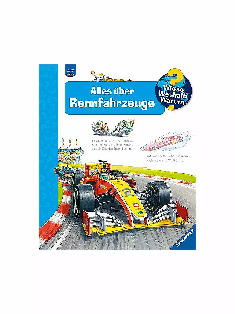 RAVENSBURGER | Livre - Wieso Weshalb Warum - Tout sur les voitures de course, volume 69 | keine Farbe