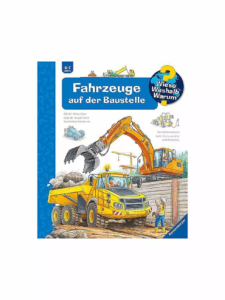 RAVENSBURGER | Livre - Wieso Weshalb Warum - Véhicules sur le chantier | Aucune couleur