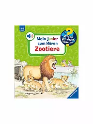 RAVENSBURGER | Livre - Wieso Weshalb Warum Junior - Animaux du zoo avec effets sonores | Aucune couleur