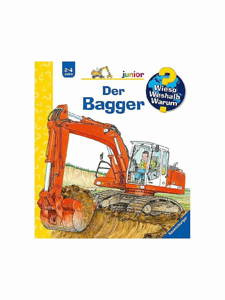 RAVENSBURGER | Livre - Wieso Weshalb Warum junior - Le Bagger Volume 38 | Aucune couleur