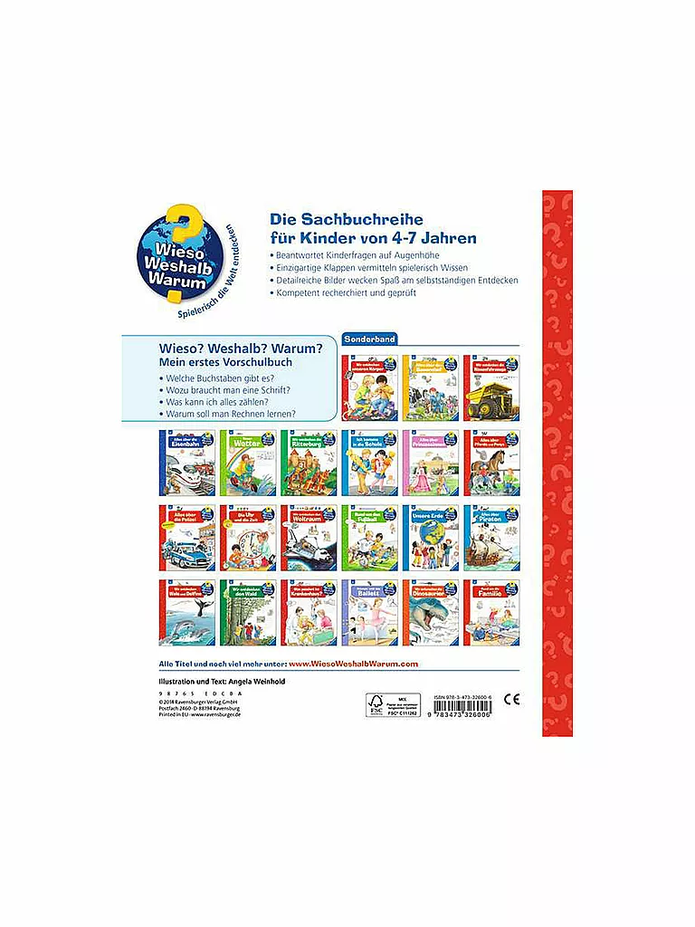 RAVENSBURGER | Mon premier livre de maternelle | Aucune couleur