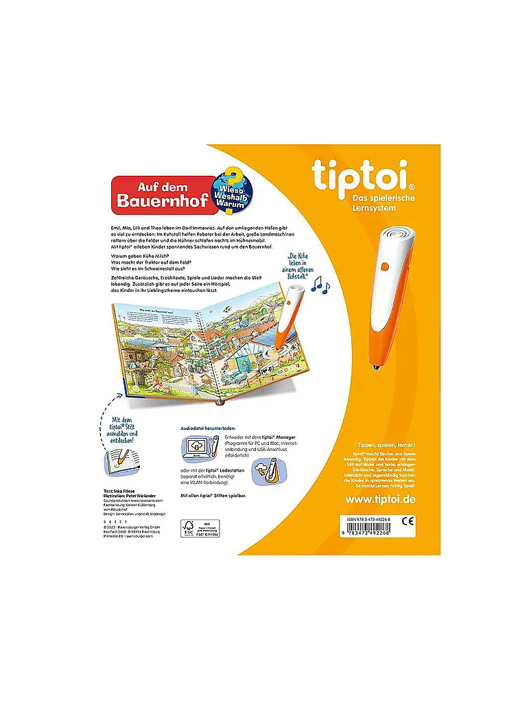 RAVENSBURGER | TIPTOI  Wieso Weshalb Warum - À la ferme | Multicolore