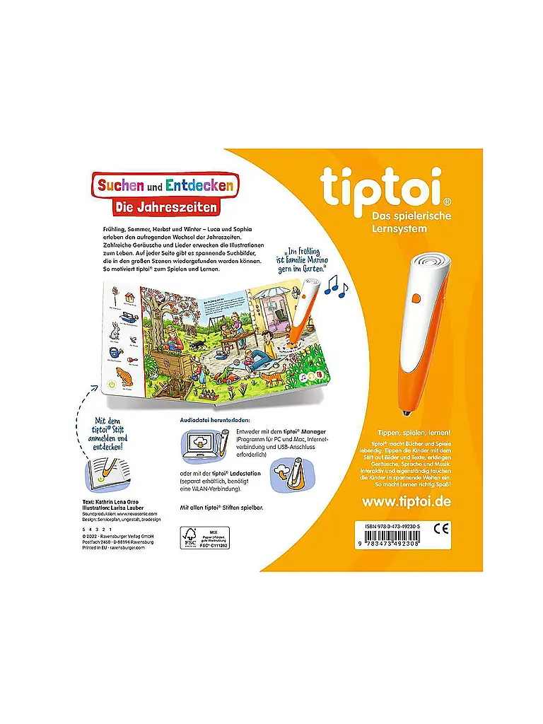 RAVENSBURGER | TIPTOI Cherche et Découvre - Les Saisons | Multicolore