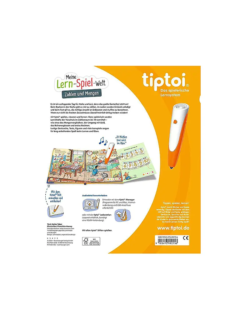 RAVENSBURGER | TIPTOI Mon univers d'apprentissage ludique - Nombres et quantités | bunt