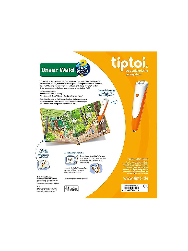 RAVENSBURGER | TIPTOI Wieso Weshalb Warum - Notre forêt | Multicolore