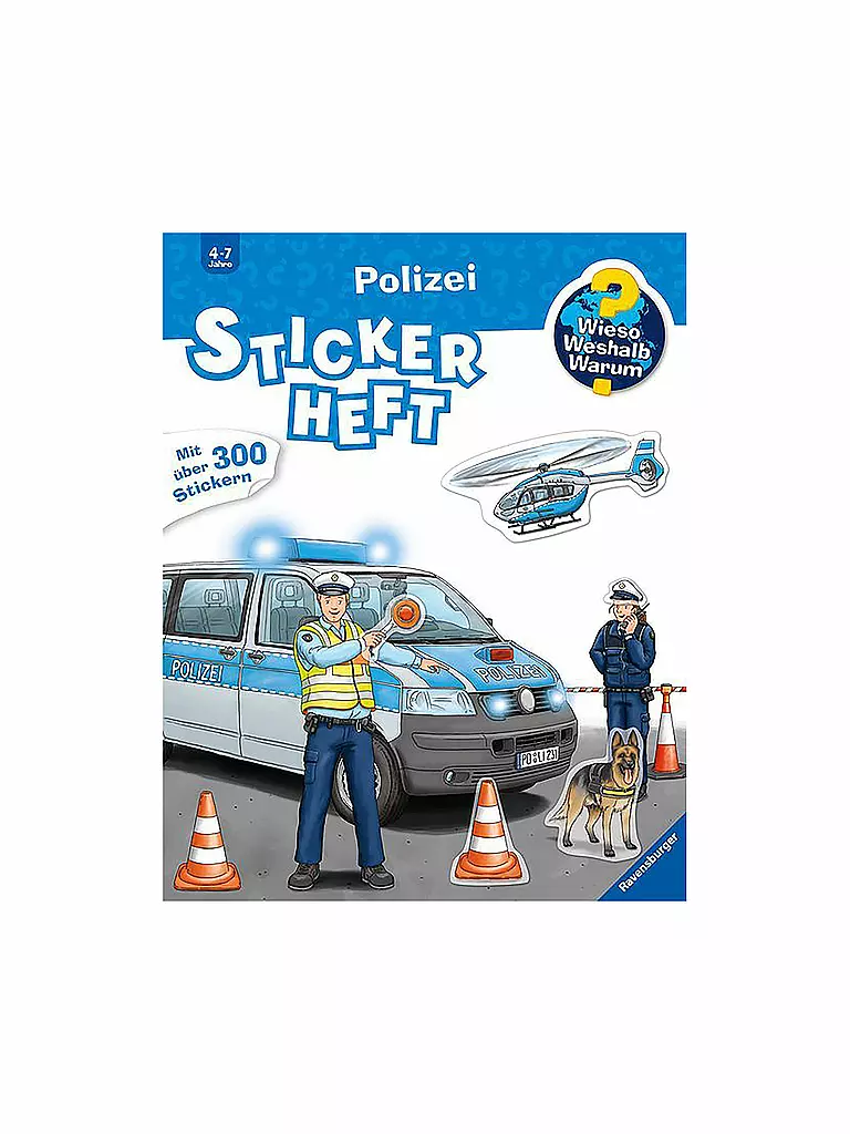 RAVENSBURGER | Wieso Weshalb Warum - Cahier d'autocollants Police | Aucune couleur
