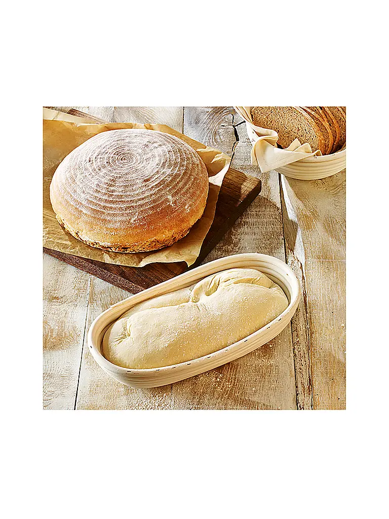 RBV BIRKMANN | Panier de fermentation oblong 30cm 1kg Peddinge naturel | Marron