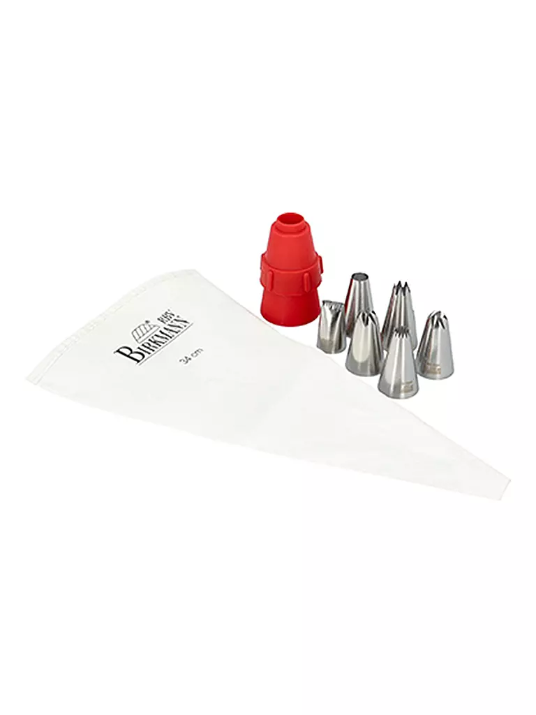 RBV BIRKMANN | Set de poches à douille EASY 8 pièces blanc/acier inoxydable | Blanc