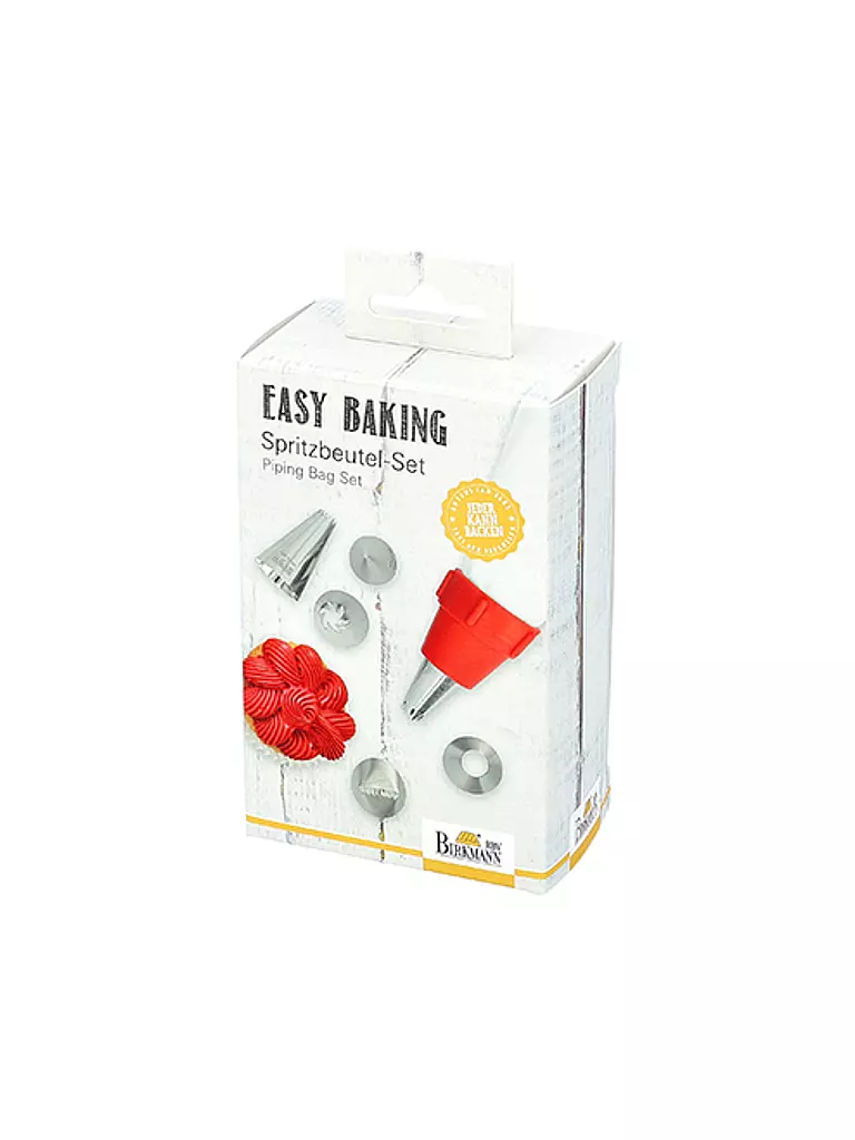 RBV BIRKMANN | Set de poches à douille EASY 8 pièces blanc/acier inoxydable | Blanc