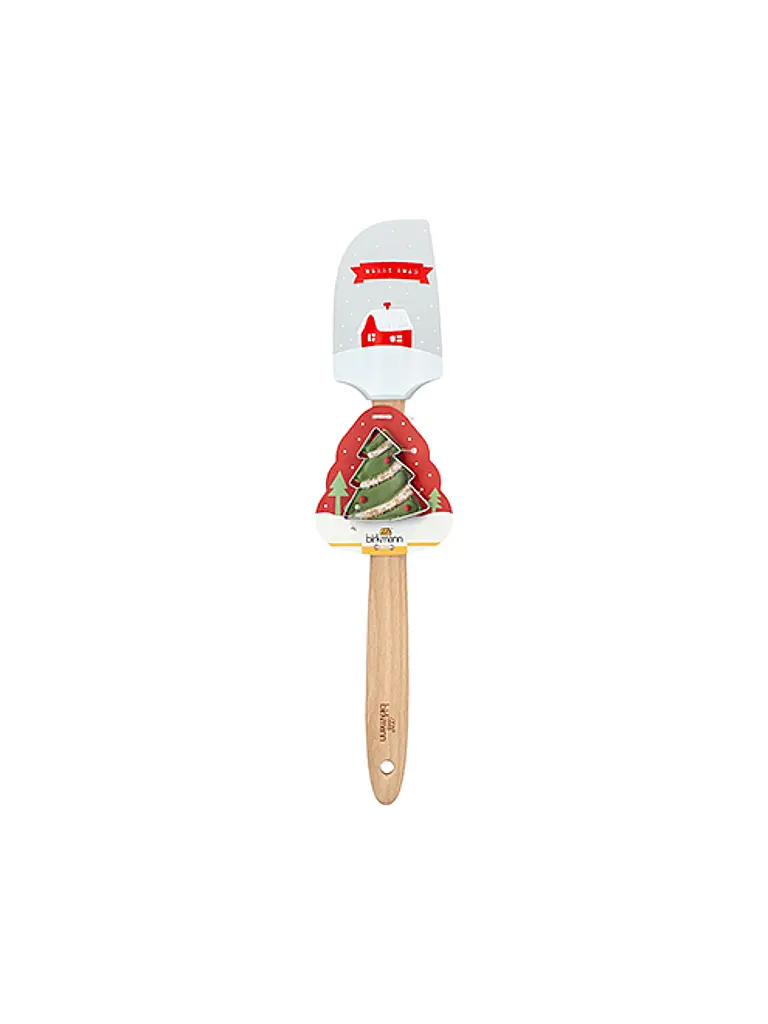 RBV BIRKMANN | Spatule de Noël avec emporte-pièce Maison | Gris clair