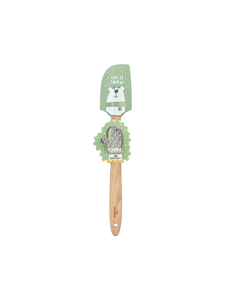 RBV BIRKMANN | Spatule de Noël avec emporte-pièce ours | Vert clair