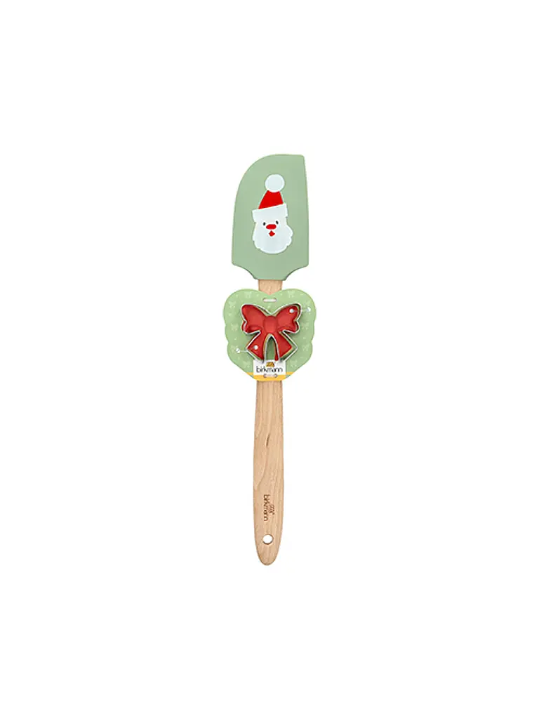 RBV BIRKMANN | Spatule de Noël avec emporte-pièce Père Noël | Vert clair