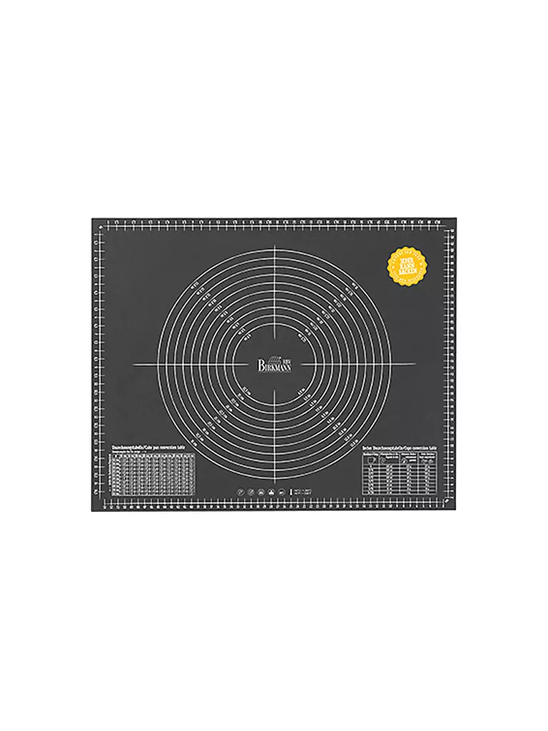 RBV BIRKMANN | Tapis de pâtisserie avec graduation 45x55cm silicone | schwarz