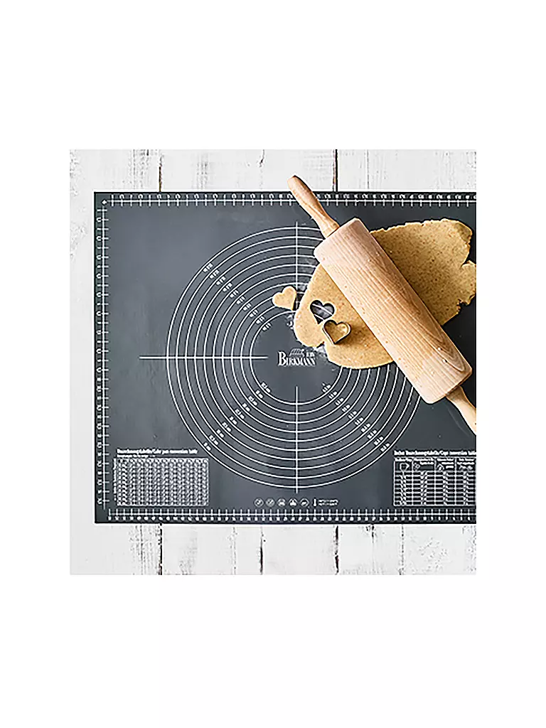 RBV BIRKMANN | Tapis de pâtisserie avec graduation 45x55cm silicone | schwarz