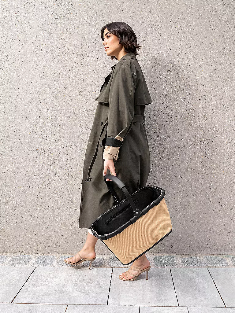 REISENTHEL | Panier de courses - Carrybag Raffia Black | Noir