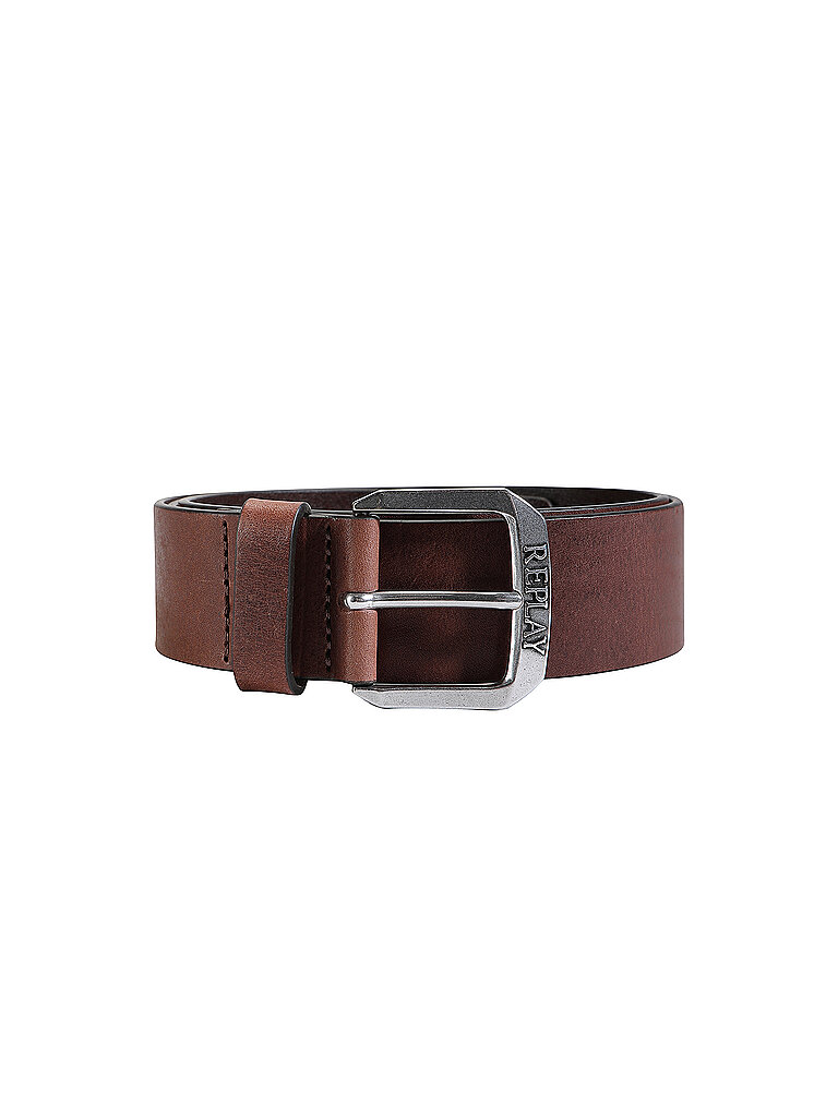 Replay Ceinture en cuir marron 90