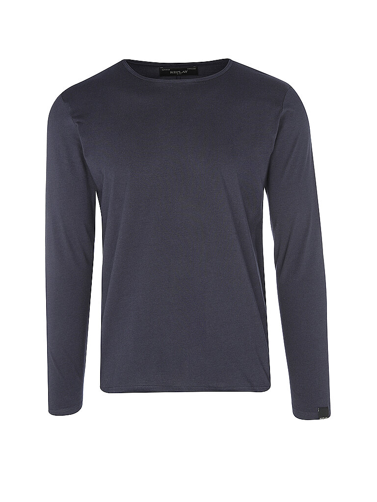 T-shirt à manches longues bleu XL