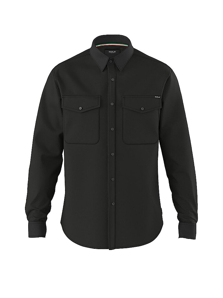 Replay Chemise en jean noir L