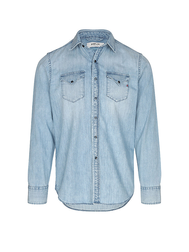 Replay Chemise en jean bleu XL