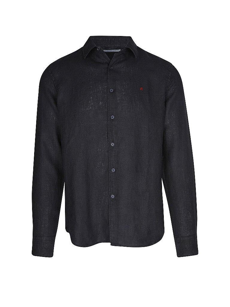 Chemise en lin bleu marine XL
