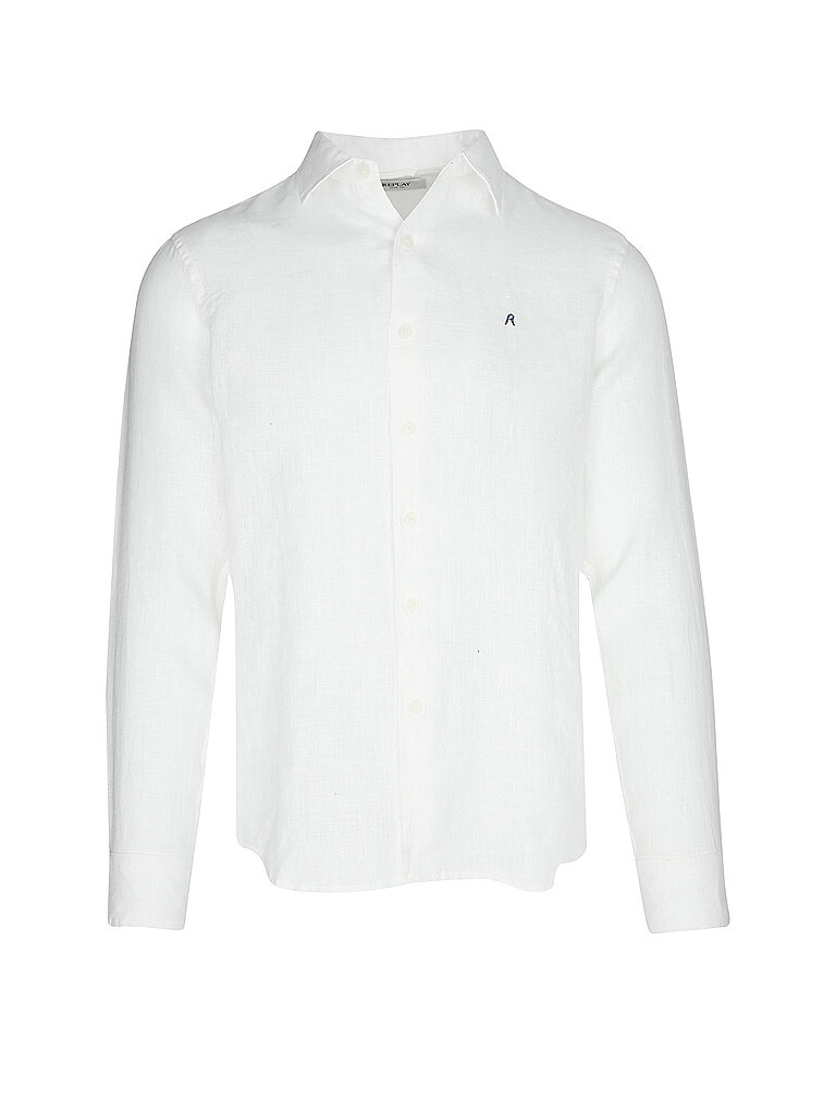 Replay Linen Shirt White S 8