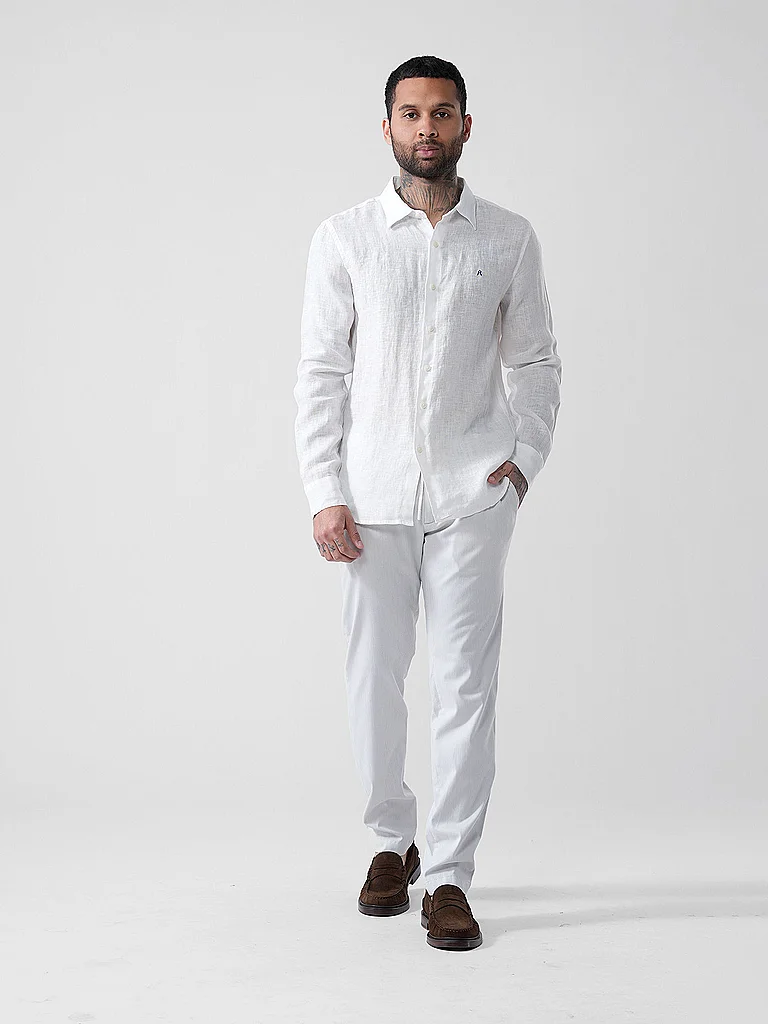 Replay Linen Shirt White S 9