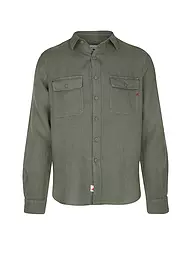 REPLAY | Chemise en lin coupe regular | Olive