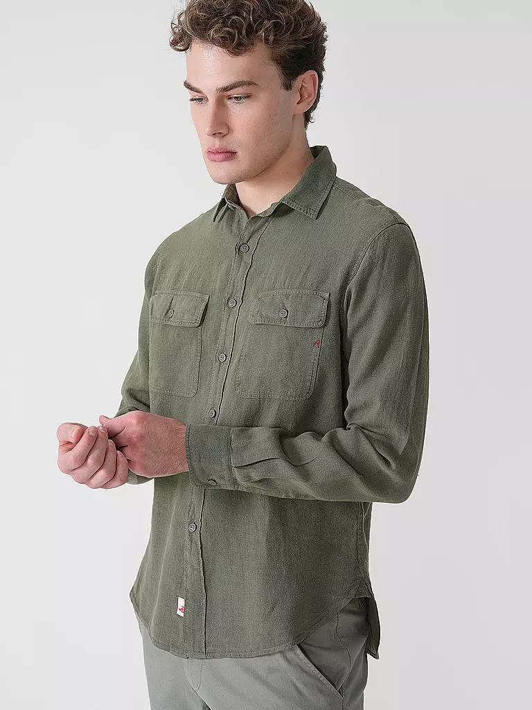 REPLAY | Chemise en lin coupe regular | 