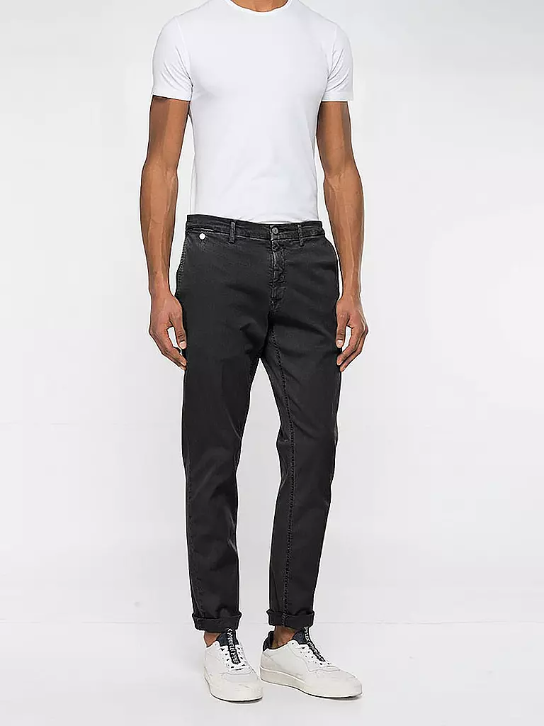 REPLAY | Chino coupe régulière " Benni " Hyperflexx | Noir