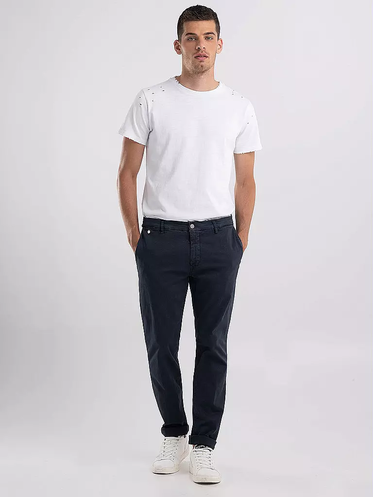 REPLAY | Chino coupe régulière "Benni" Hyperflexx | blau