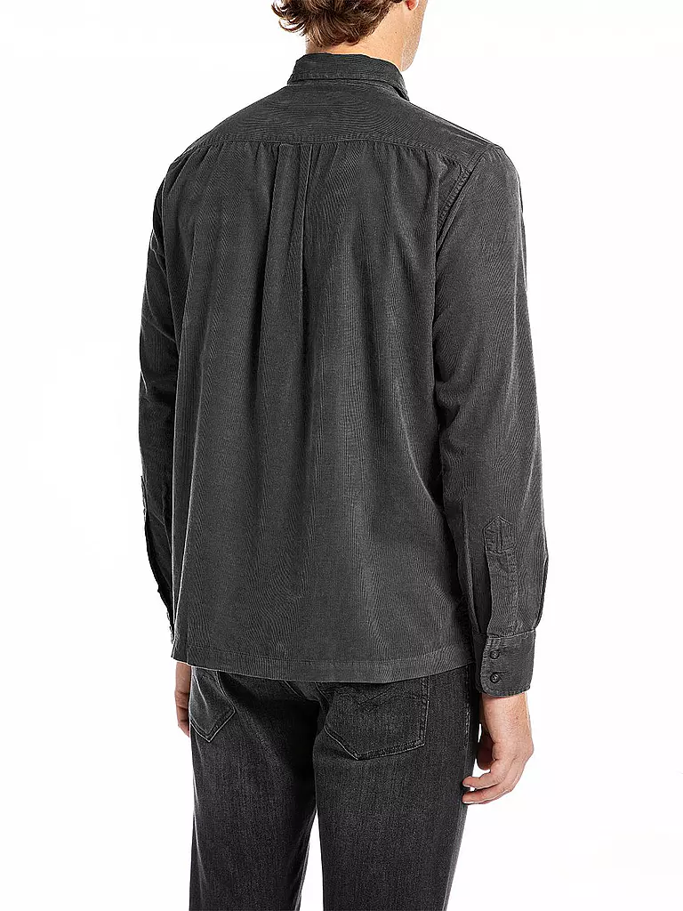 REPLAY | Cordhemd  | Noir