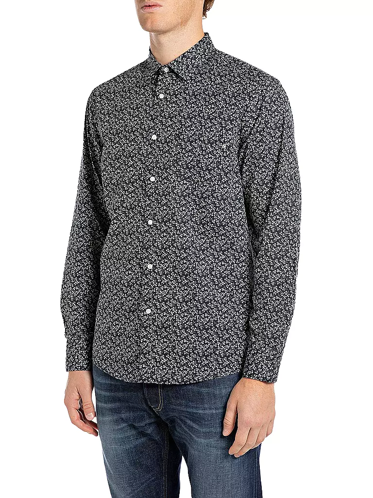 REPLAY | Hemd Regular Fit  | Noir