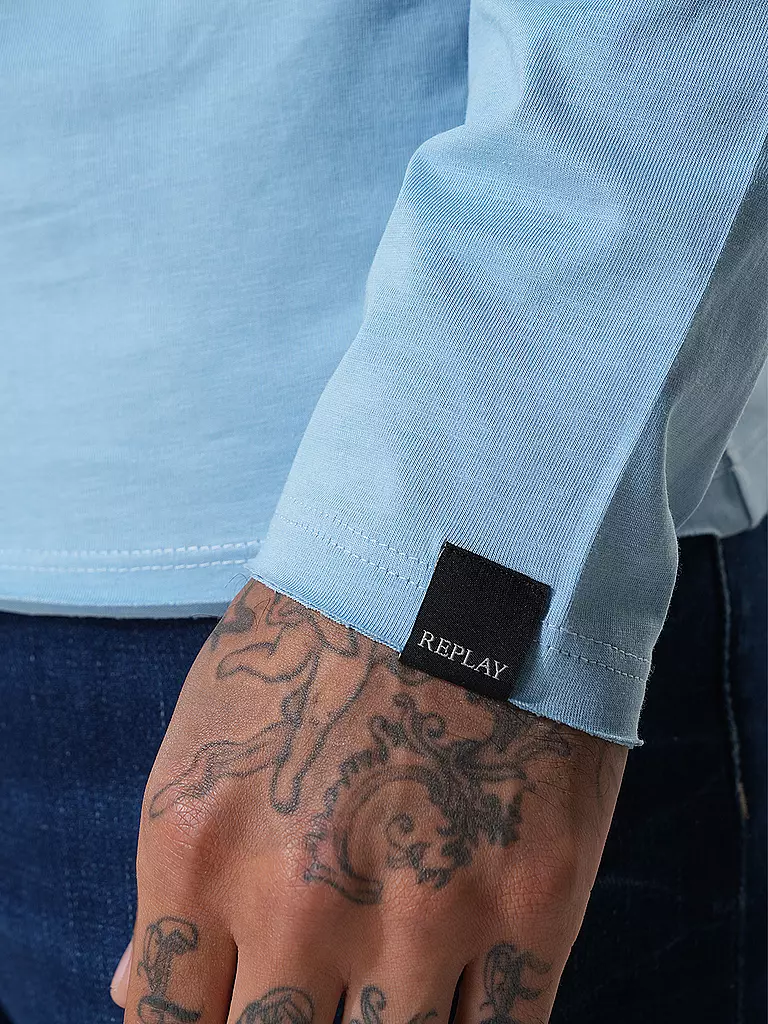 REPLAY | Langarmshirt  | Bleu clair