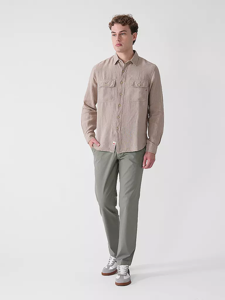 REPLAY | Leinenhemd Regular Fit  | Beige
