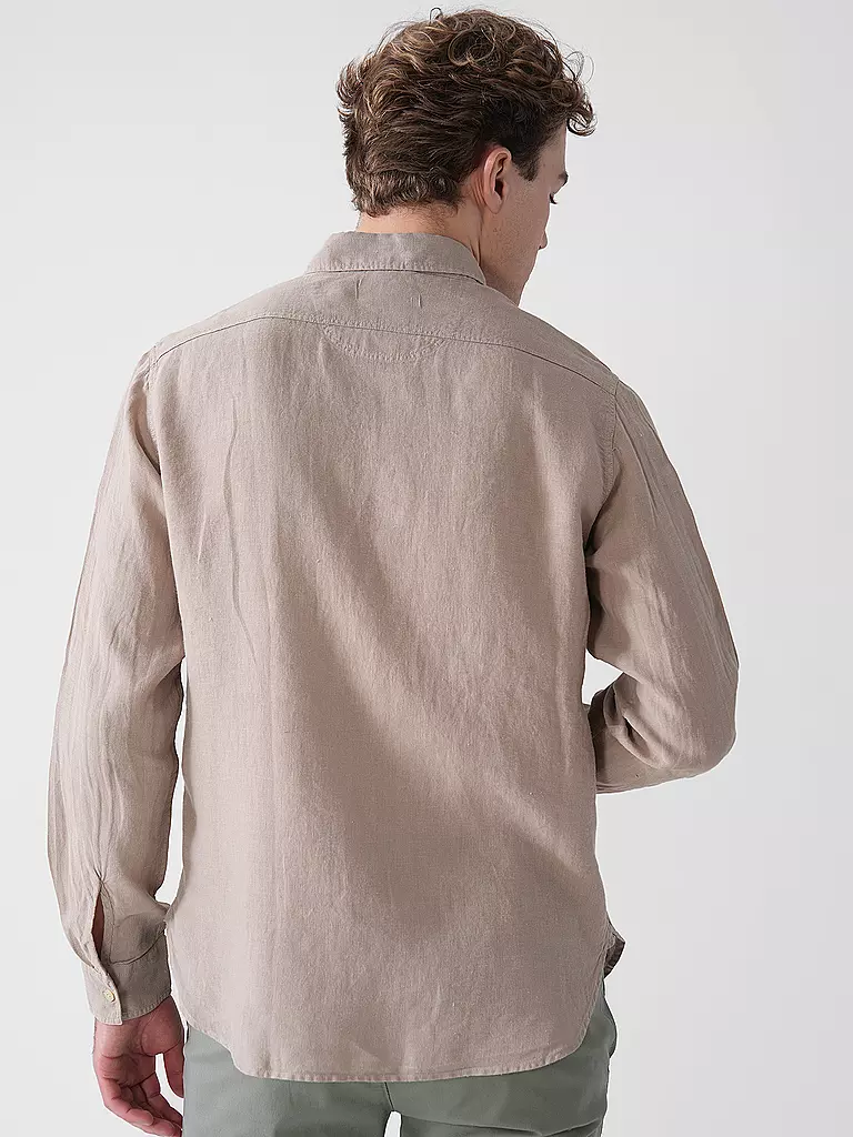 REPLAY | Leinenhemd Regular Fit  | Beige