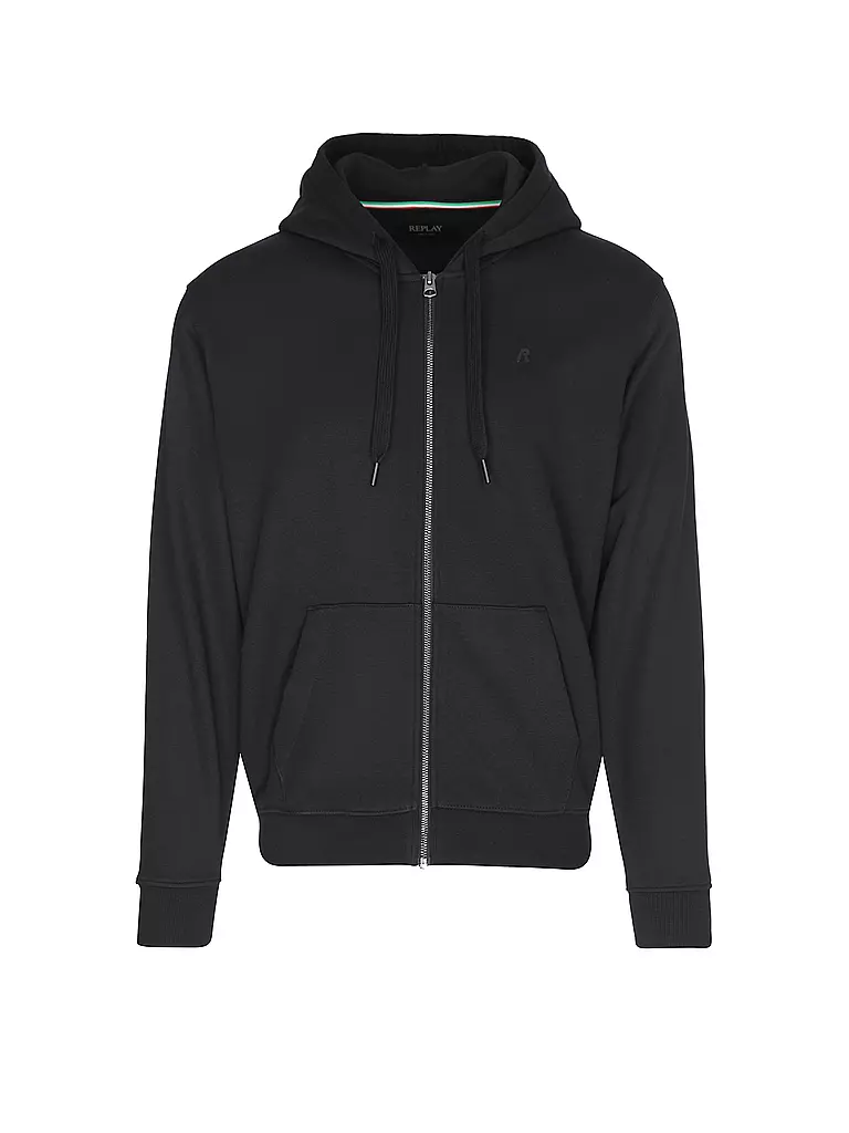 REPLAY | Sweat-shirt à capuche | schwarz